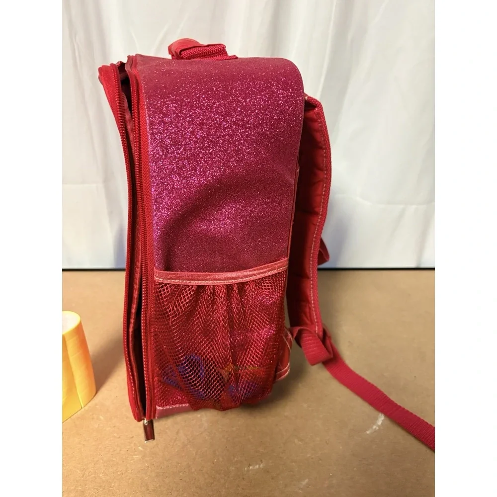 Authentic AMERICAN GIRL Doll Backpack Carrier Sparkle PINK With Clothing Shown